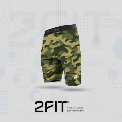 Pantaloneta Functional Camuflado Verde 344-6025