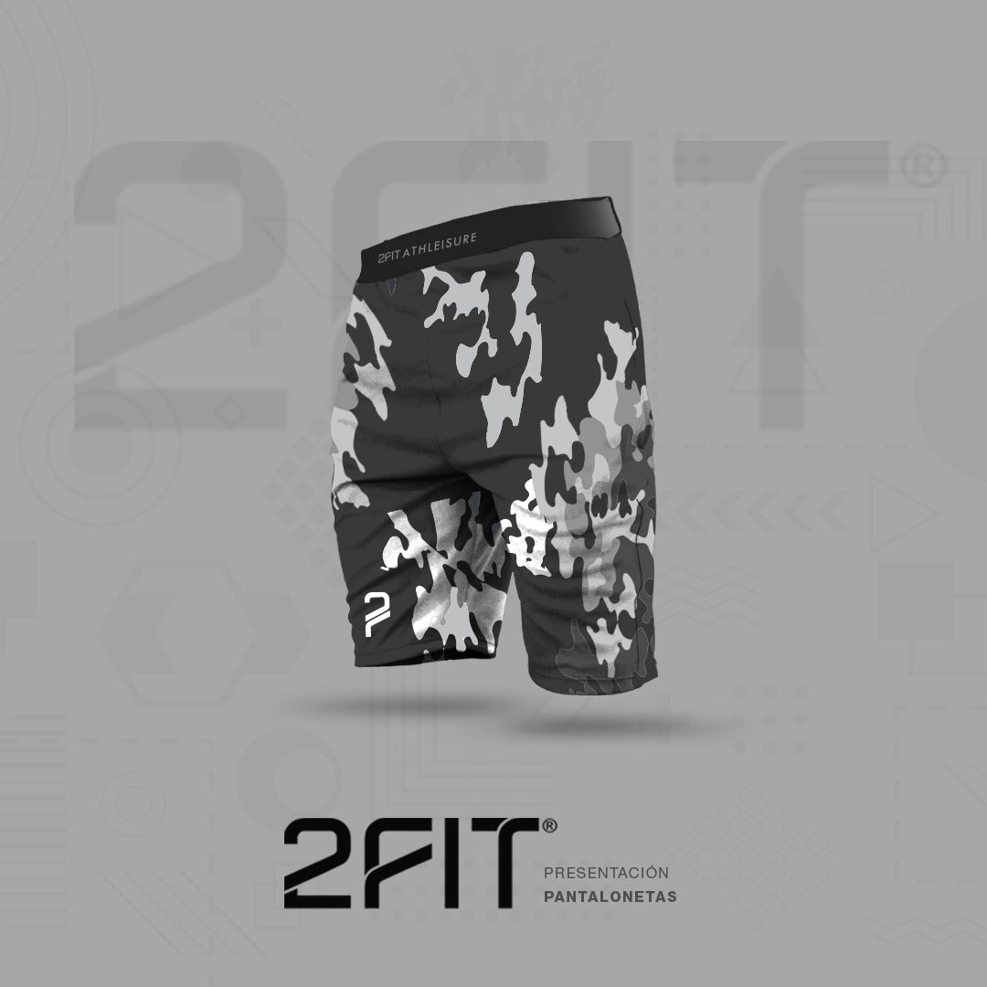 Pantaloneta Functional Camuflado Negro 345-6025